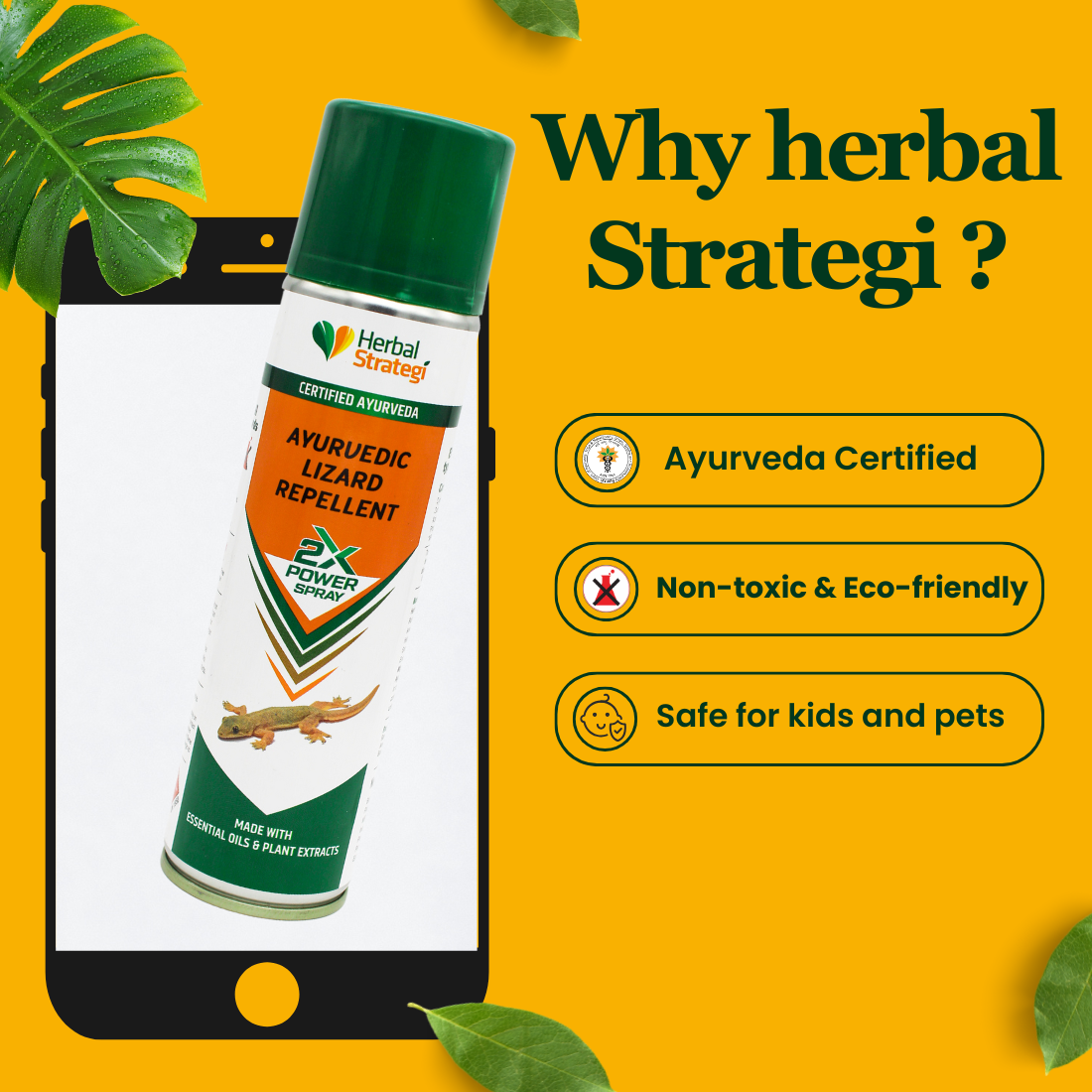 Ayurvedic Lizard Repellent – 2X Power Spray