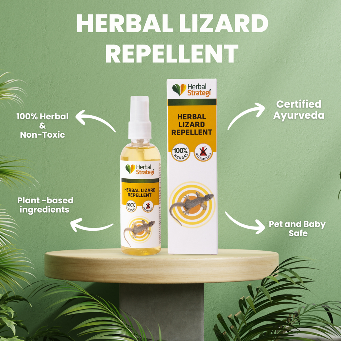 Herbal Lizard Repellent Spray | Non - toxic | plant-based | 100% Herbal