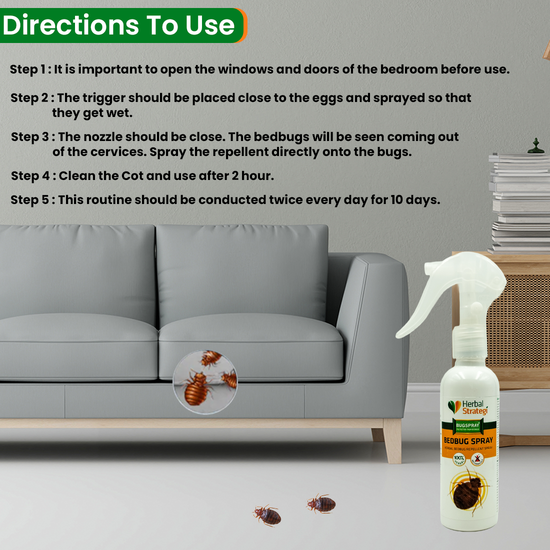 Herbal bed bugs spray | Non - toxic | plant-based | 100% Herbal