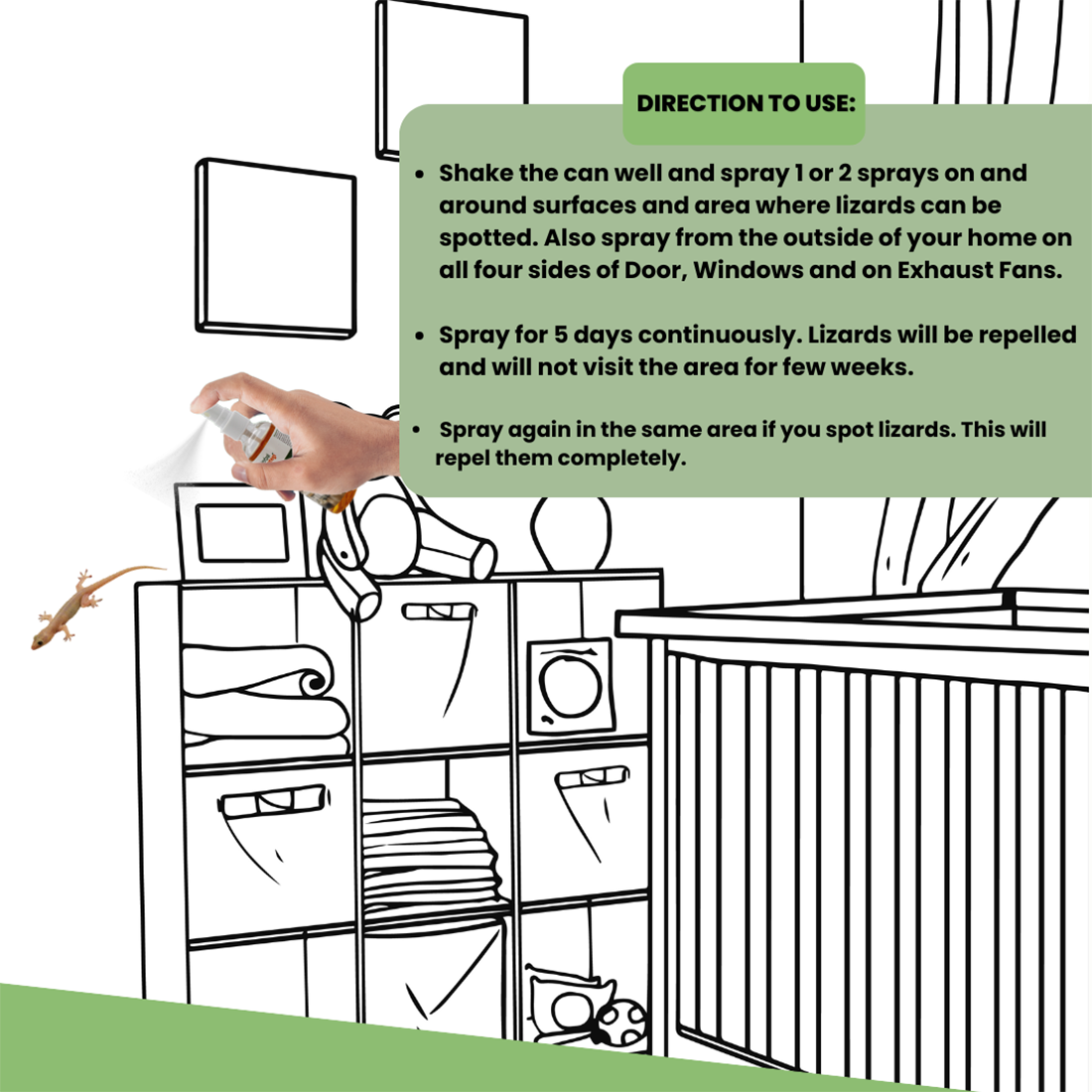 Herbal Lizard Repellent Spray | Non - toxic | plant-based | 100% Herbal