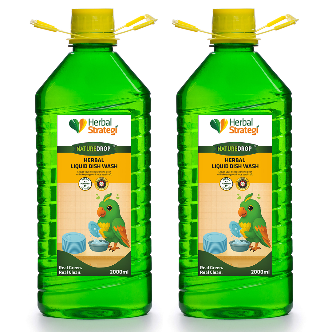 NatureDrop Dishwash Liquid – Khanewala Clean | Powered by Herbal Actives (Pack of 2 x 2 Litre )