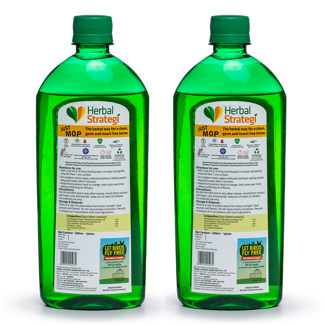 Herbal Disinfectant, Floor cleaner & Insect Repellent (Pack of 2 x 500 ml )