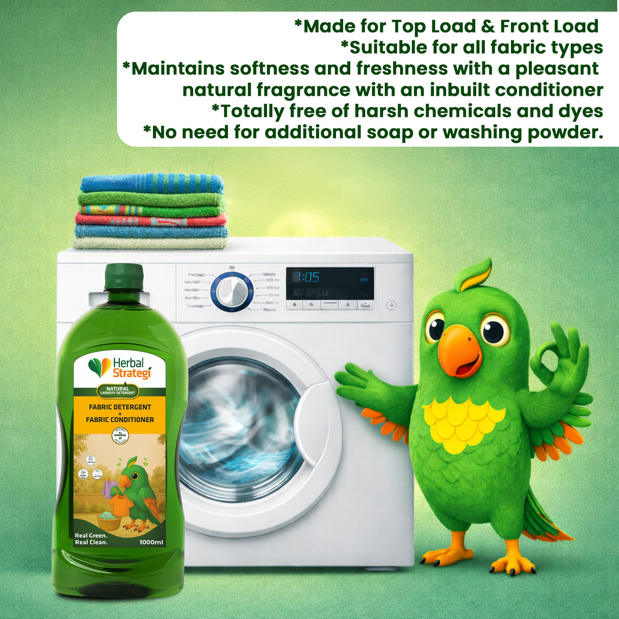 Natural Liquid Detergent | Plant-based Fabric Liquid Detergent