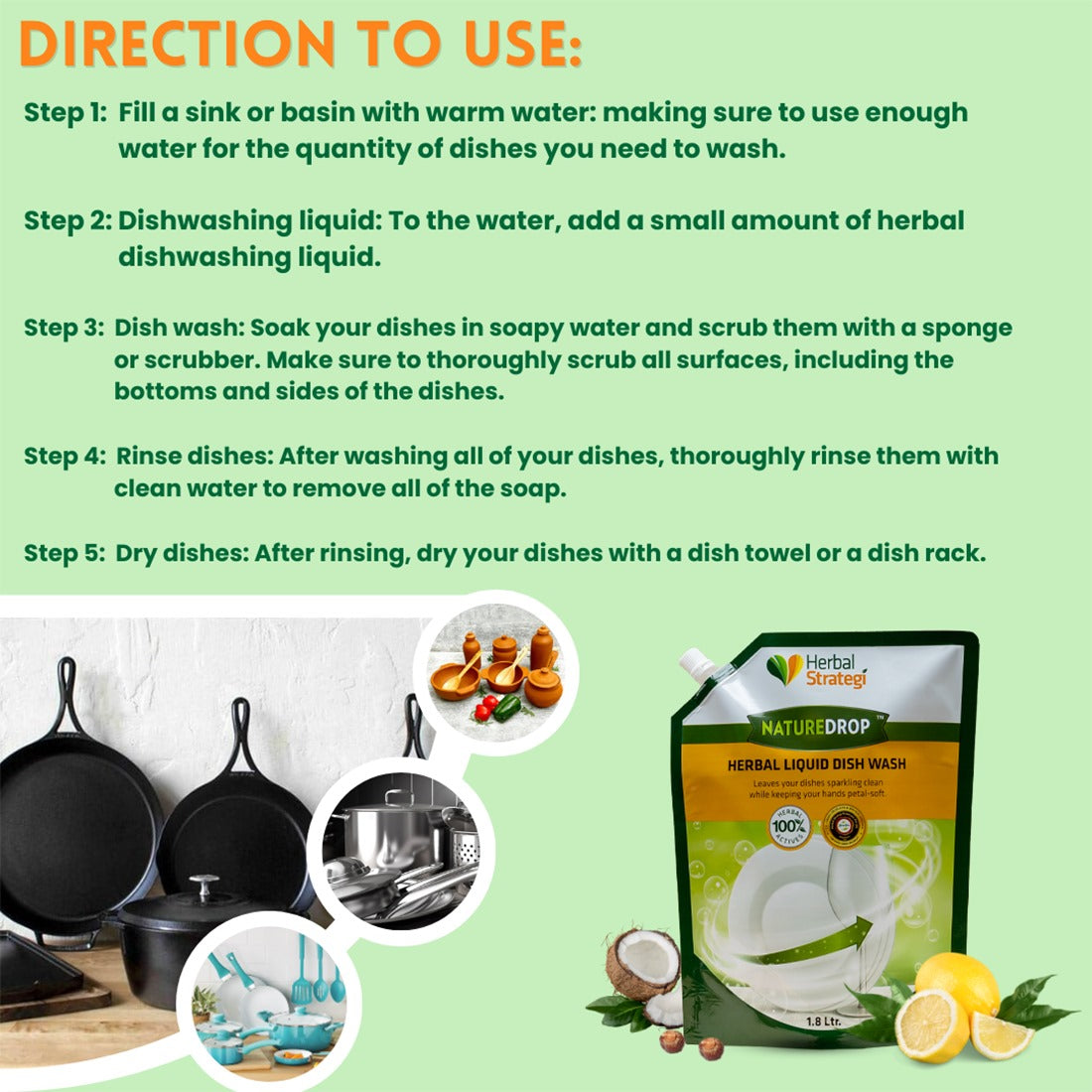 Natural Dishwashing Liquid | Non-toxic & Chemical Free Dishwash liquid