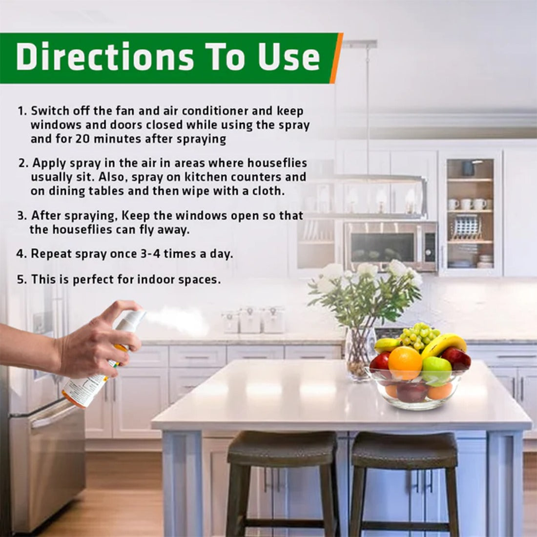 Herbal Housefly Repellent Spray | Non - toxic | plant-based | 100% Herbal