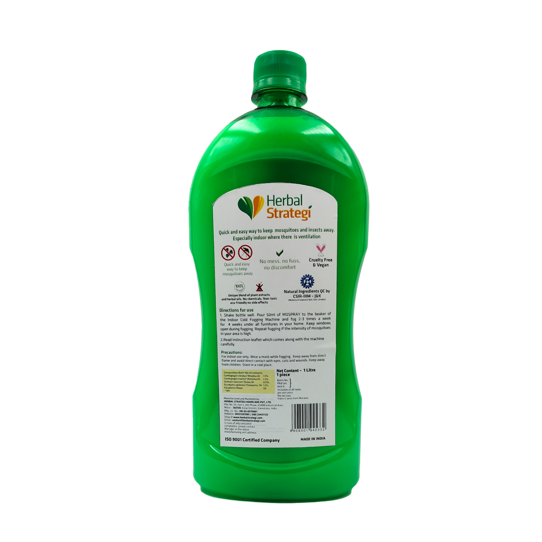 Herbal Indoor Cold Fogging Solution For Mosquito | Product Size: 1 ltrs, 5 ltrs, 1 ltr+machine