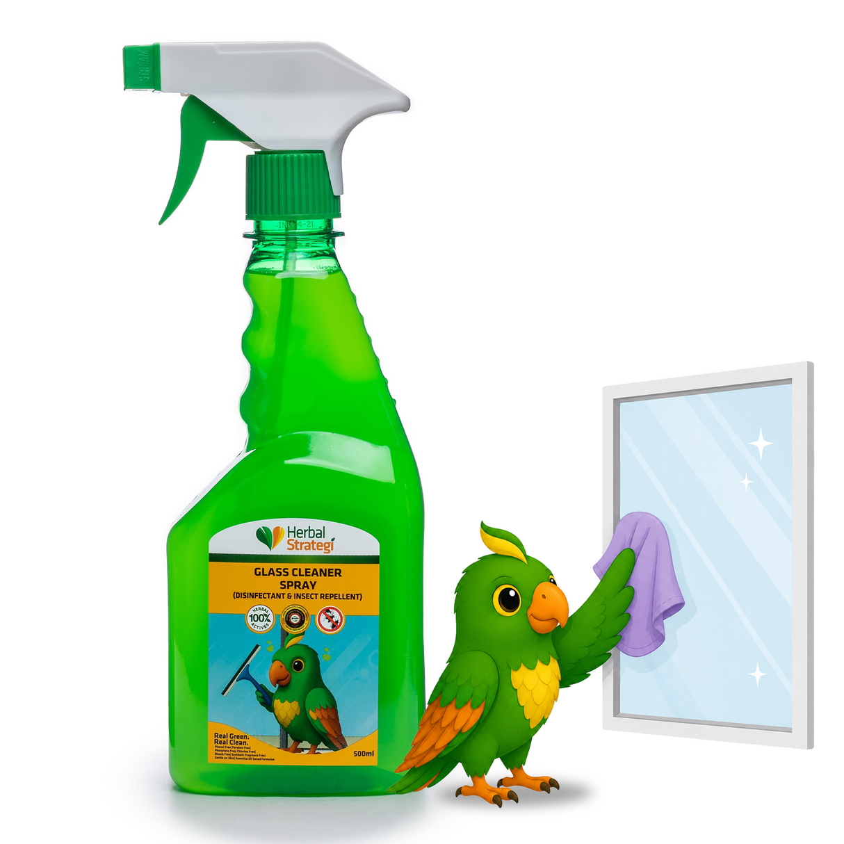 Herbal Glass Cleaner, Disinfectant & Insect Repellent | Product Size: 500 ml, 2 ltrs, 5 ltrs