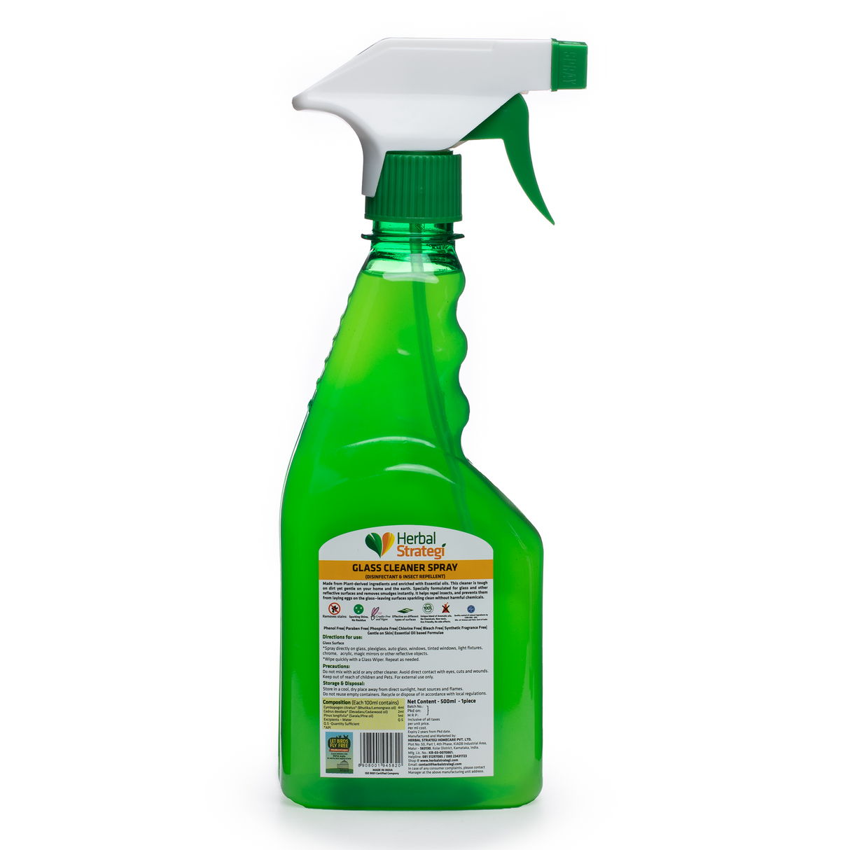 Herbal Glass Cleaner, Disinfectant & Insect Repellent | Product Size: 500 ml, 2 ltrs, 5 ltrs