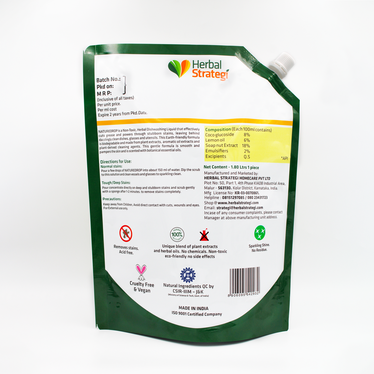 Natural Dishwashing Liquid | Non-toxic & Chemical Free Dishwash liquid