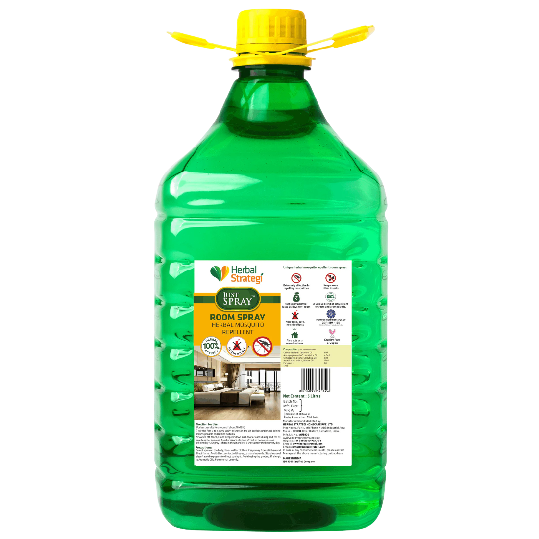 Herbal Mosquito Repellent Room Spray | Non - toxic | plant-based | 100% Herbal