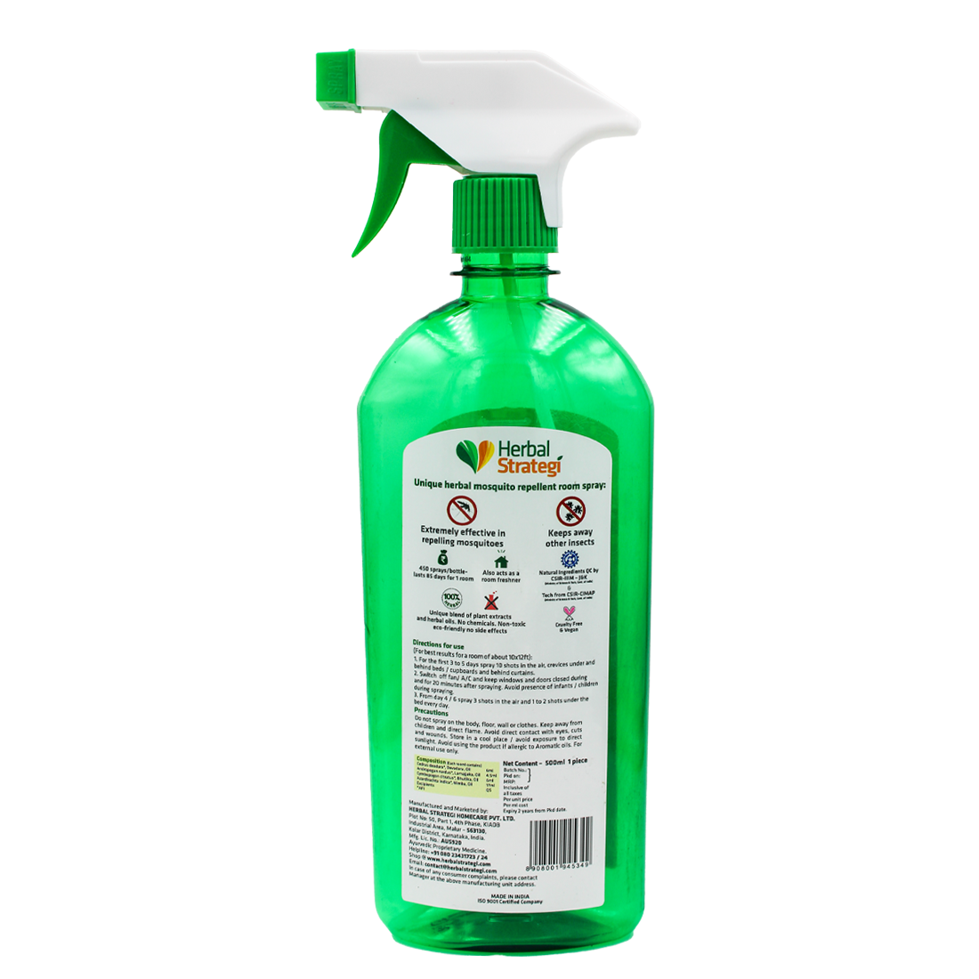 Herbal Mosquito Repellent Room Spray | Non - toxic | plant-based | 100% Herbal