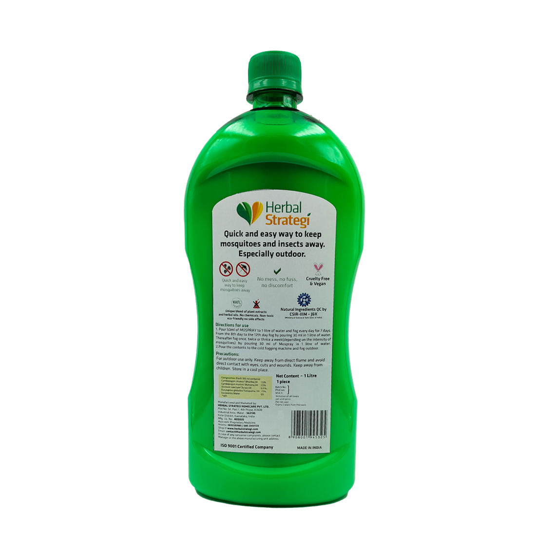 Herbal Outdoor Cold Fogging Solution For Mosquito | Product Size: 1 ltrs, 5 ltrs, 1 ltr+machine