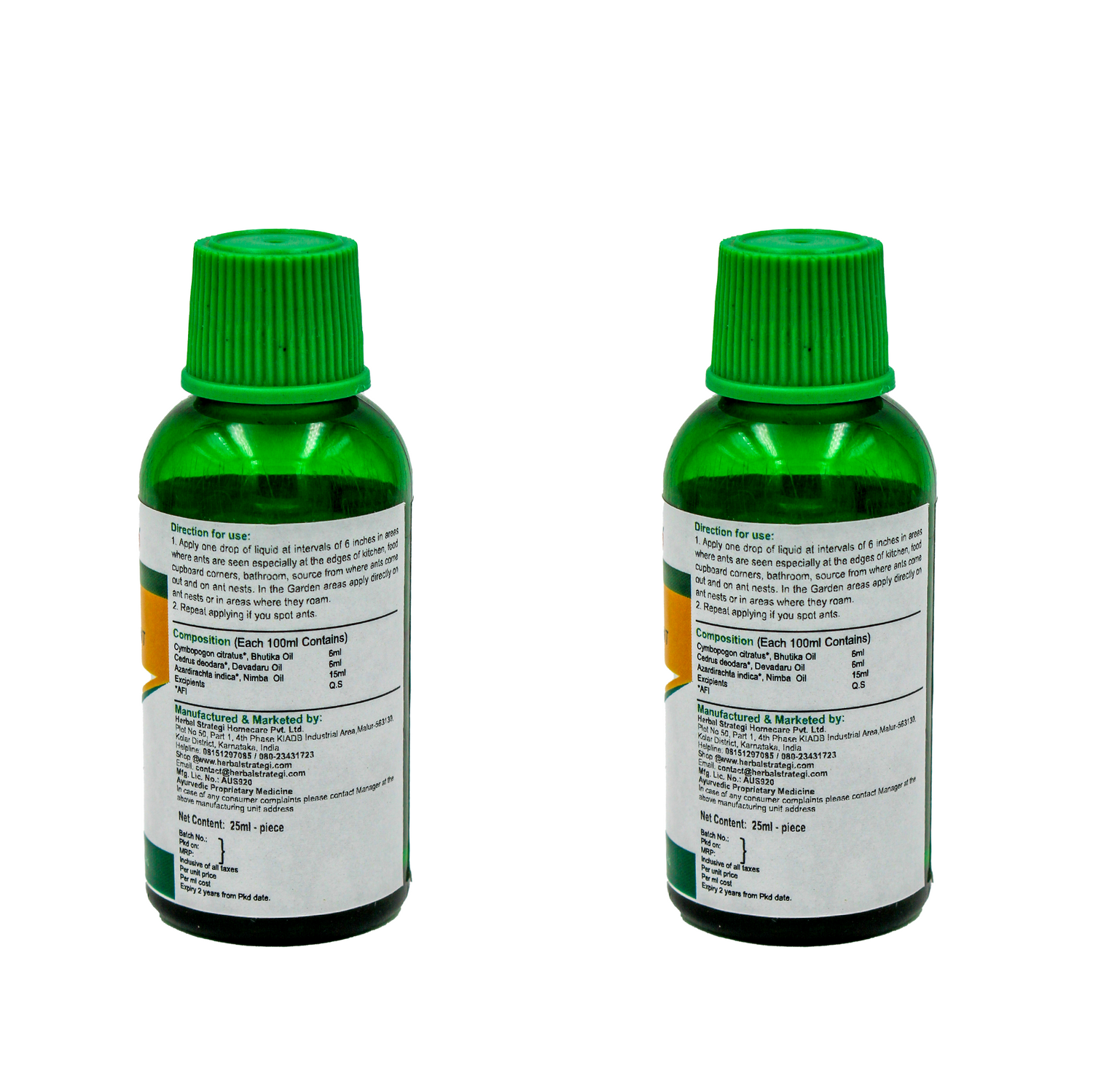 Herbal Ant Repellent OIL GEL Pack of 2 x 25ml
