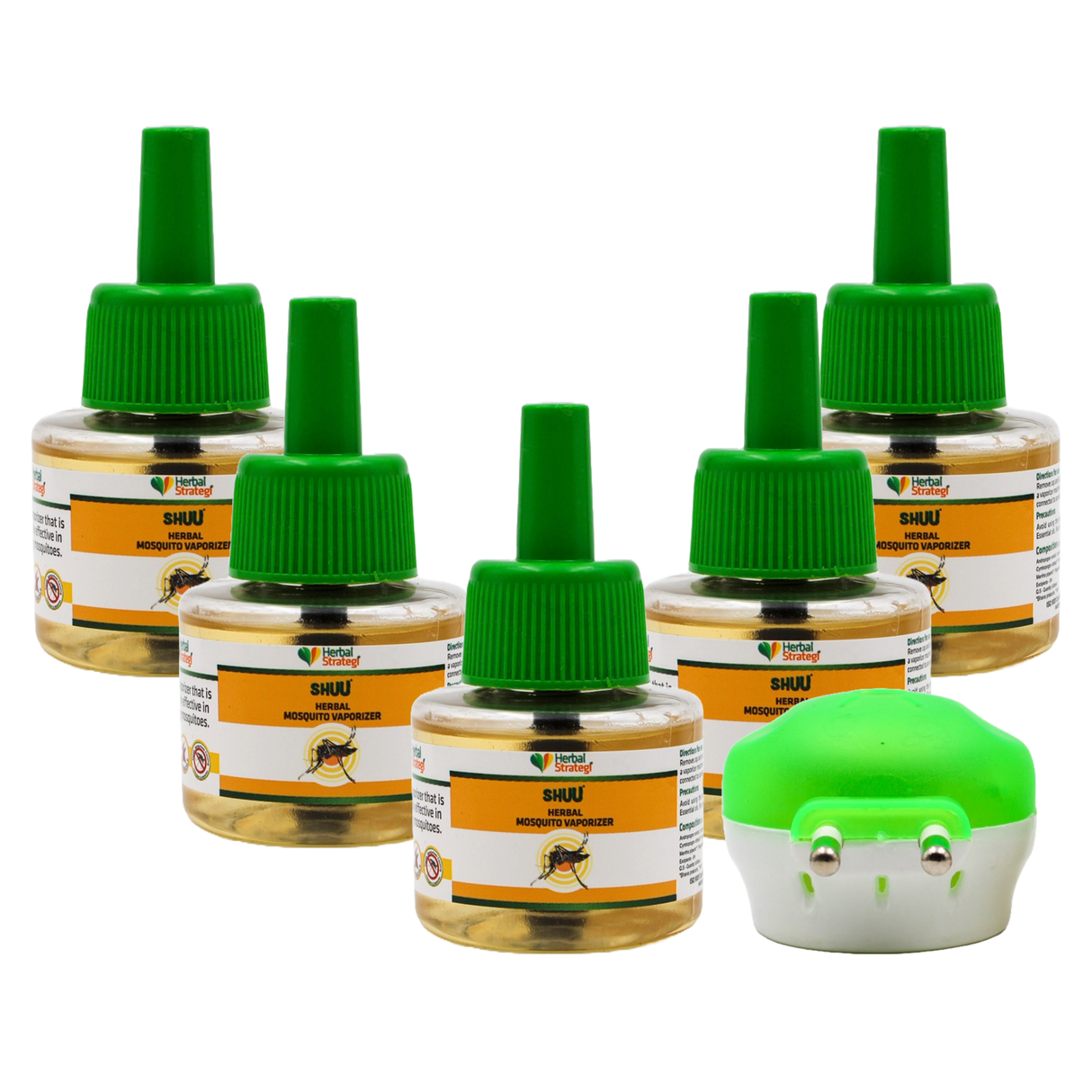 Herbal Mosquito Vaporizer 40 ml (Pack of 5) + Free Machine