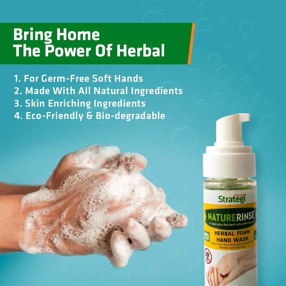 Herbal Disinfectant Foam Hand Wash | Product Size: 150 ml, 500 ml, 5 ltrs