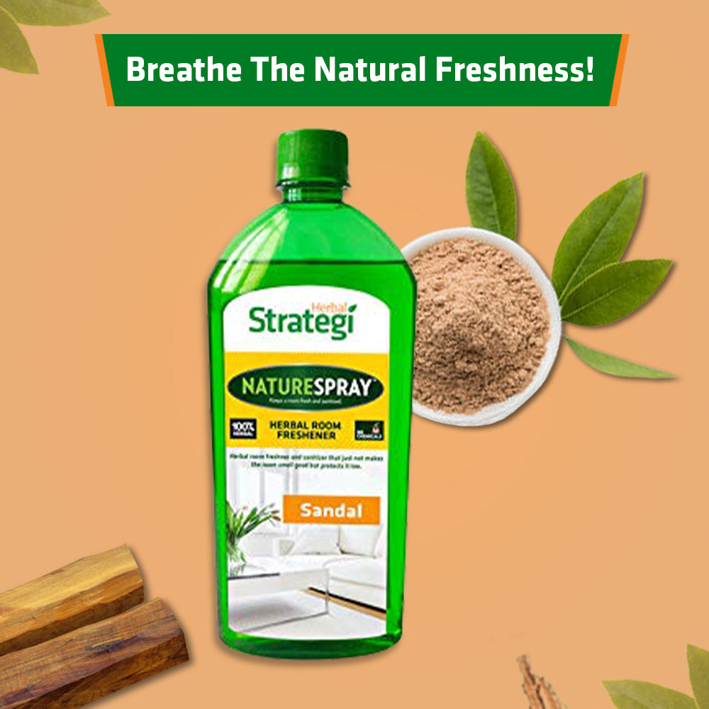 Sandal Herbal Room Freshener & Disinfectant | Product Size: 500 ml, 5 ltrs