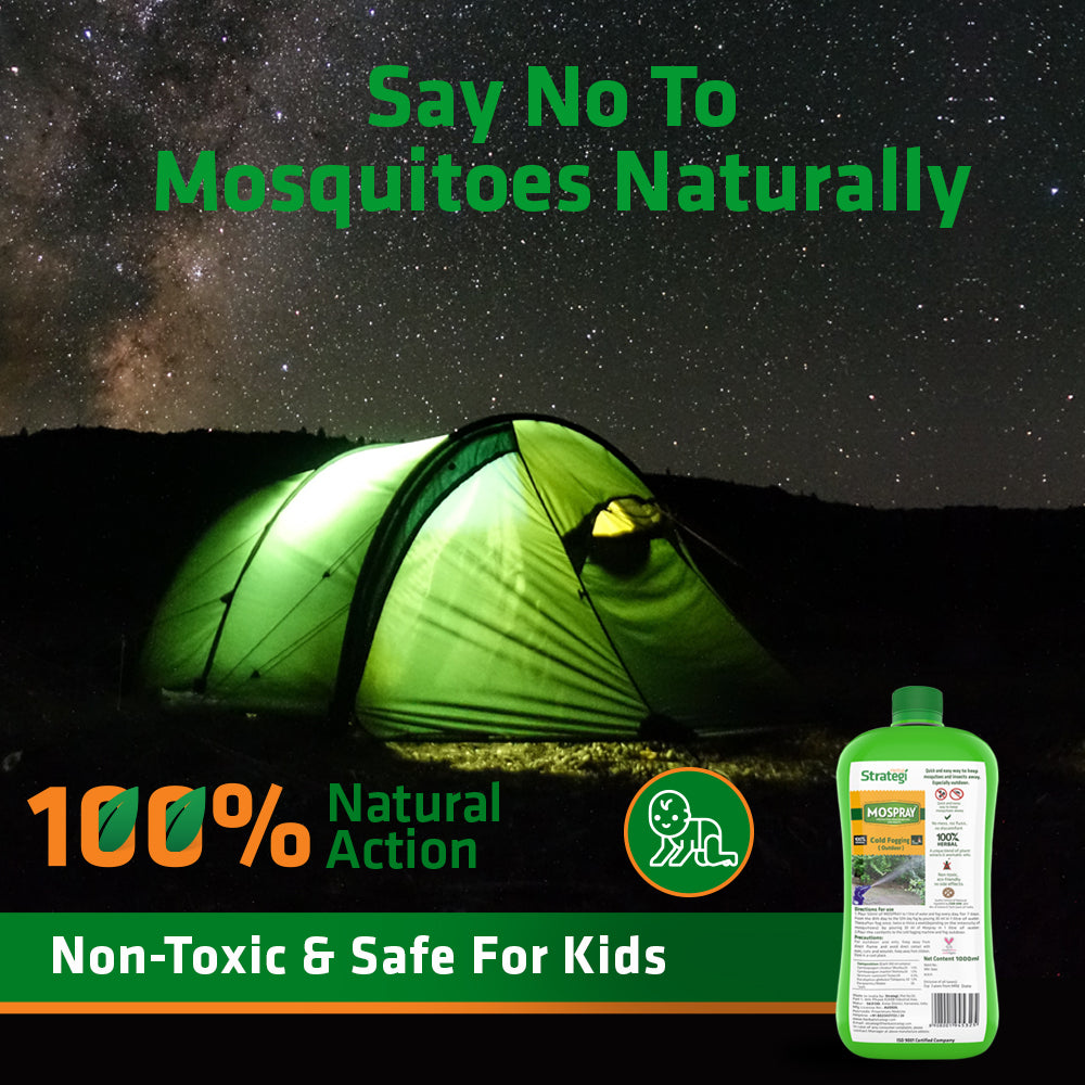 Herbal Outdoor Cold Fogging Solution For Mosquito | Product Size: 1 ltrs, 5 ltrs, 1 ltr+machine