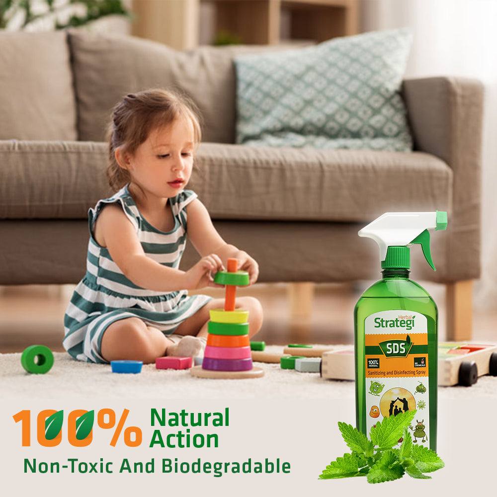 Herbal Sanitizing and Disinfecting Spray (SDS) | Product Size: 200 ml, 500 ml, 5 ltrs