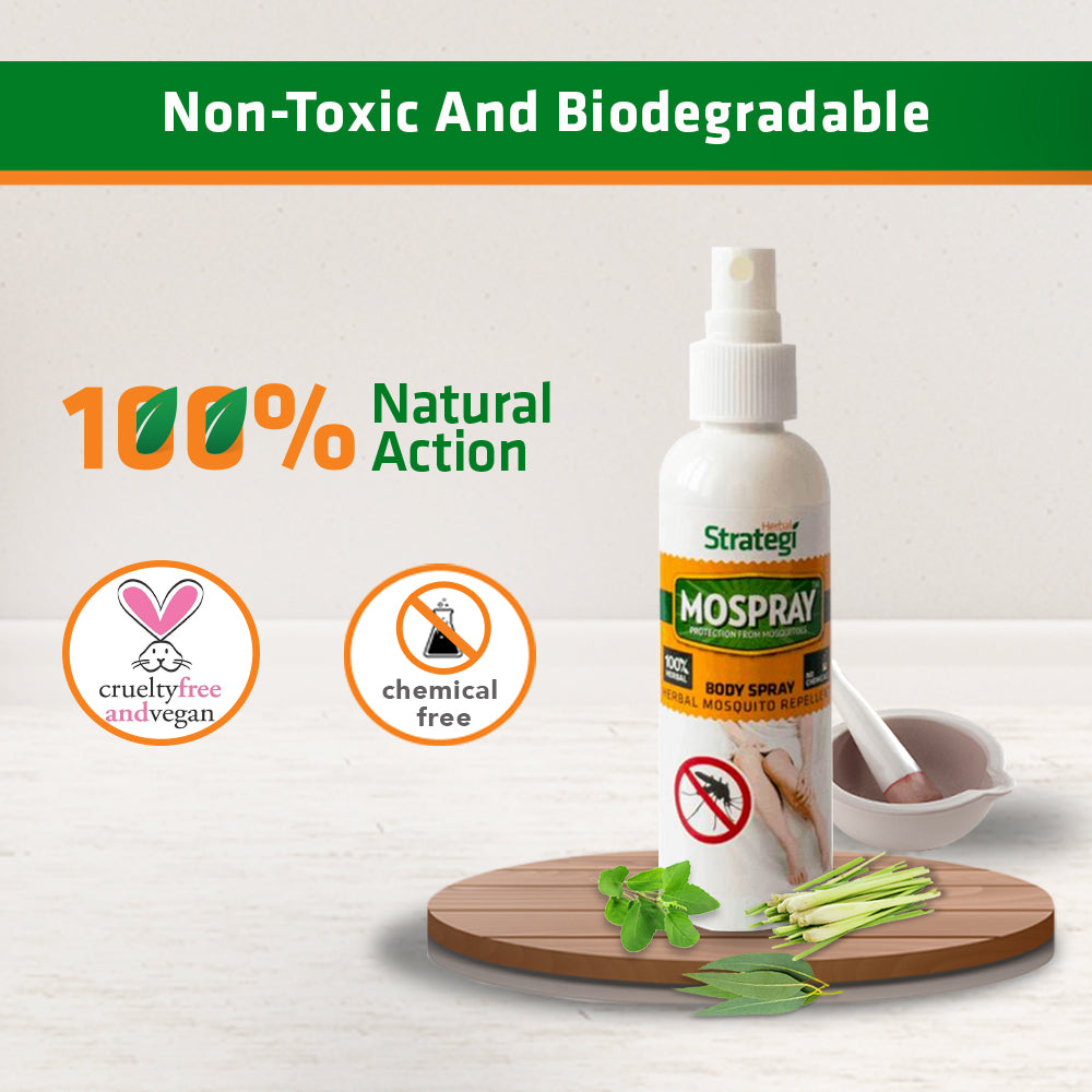 Herbal Mosquito Repellent Body Spray | Product Size: 100 ml, 500 ml, 5 ltrs