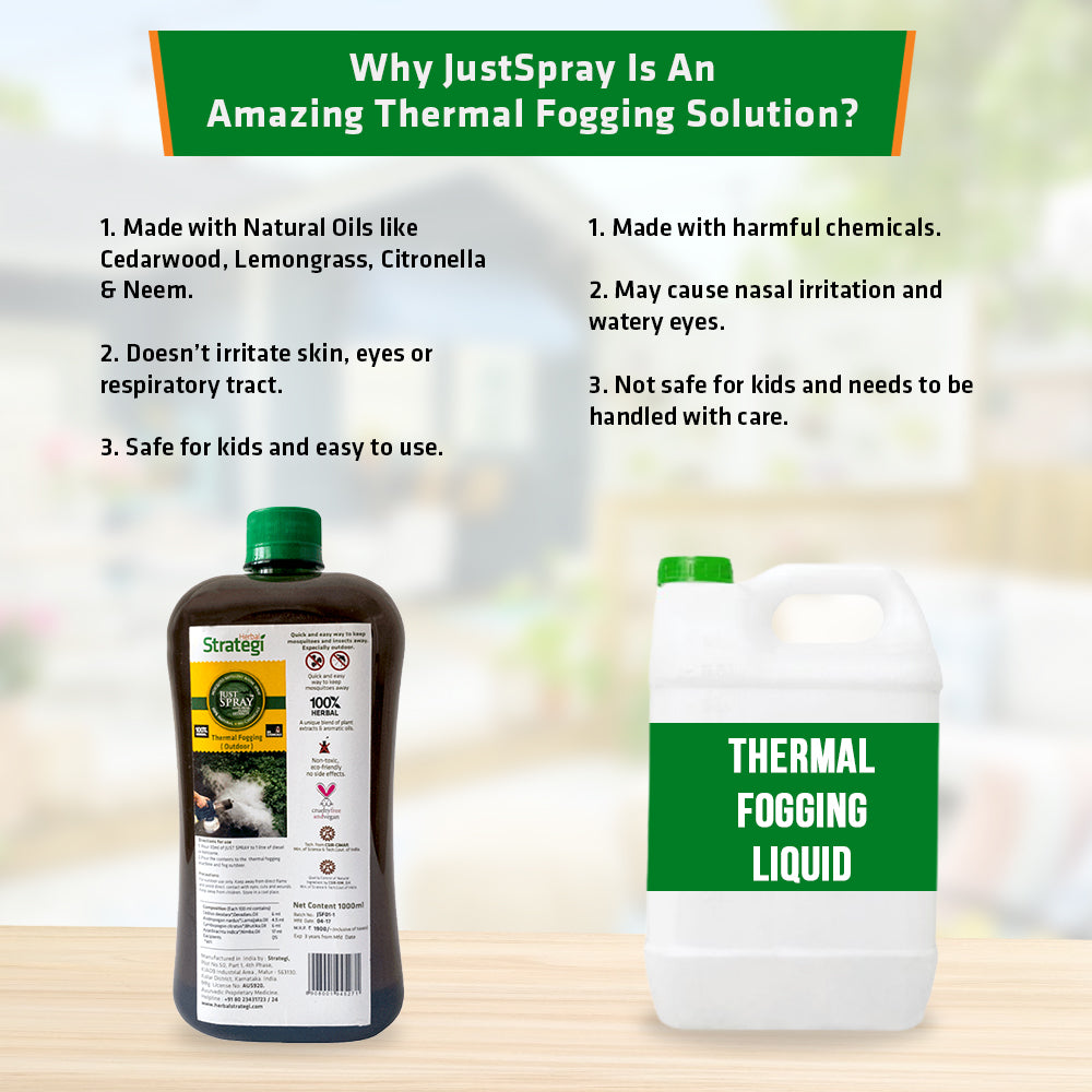 Herbal Outdoor Thermal Fogging Solutions For Mosquito | 500 ml, 1 ltrs, 5 ltrs