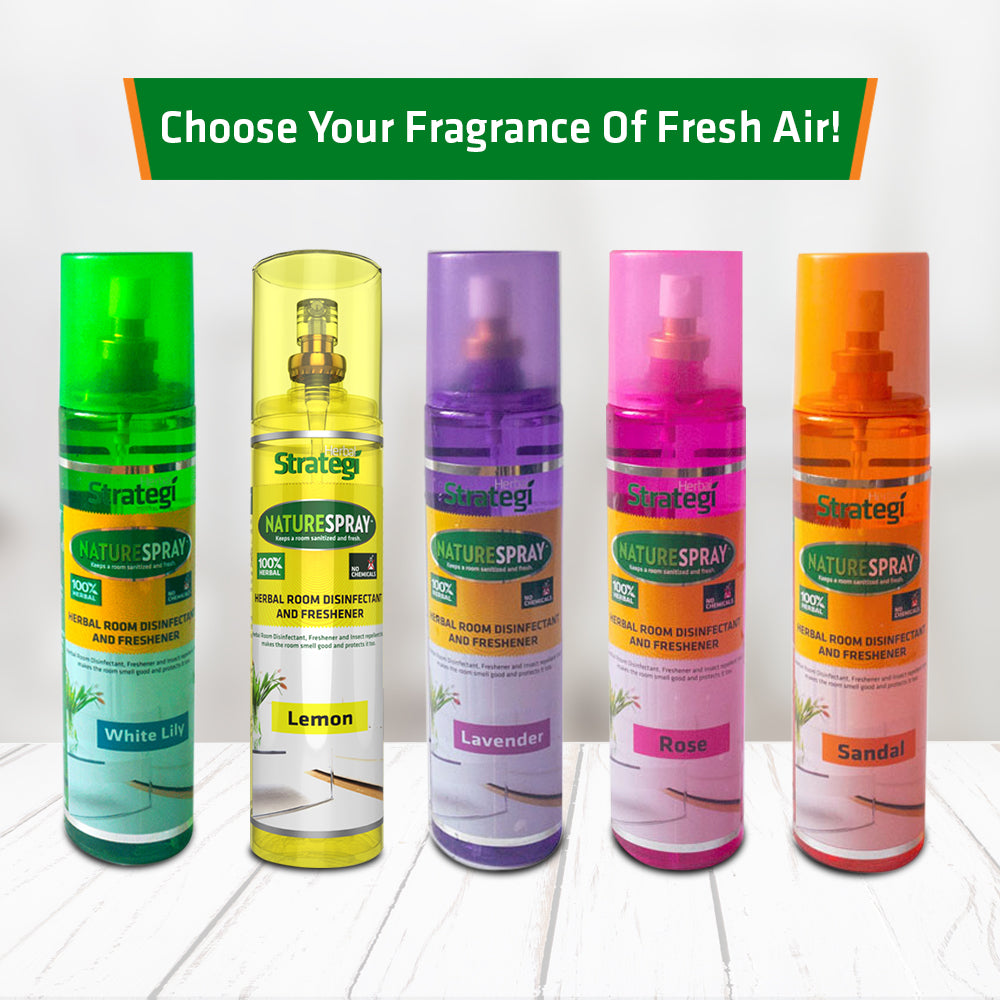 Lemon Herbal Room Disinfectant & Freshener | Product Size: 250 ml, 500 ml, 5 ltrs