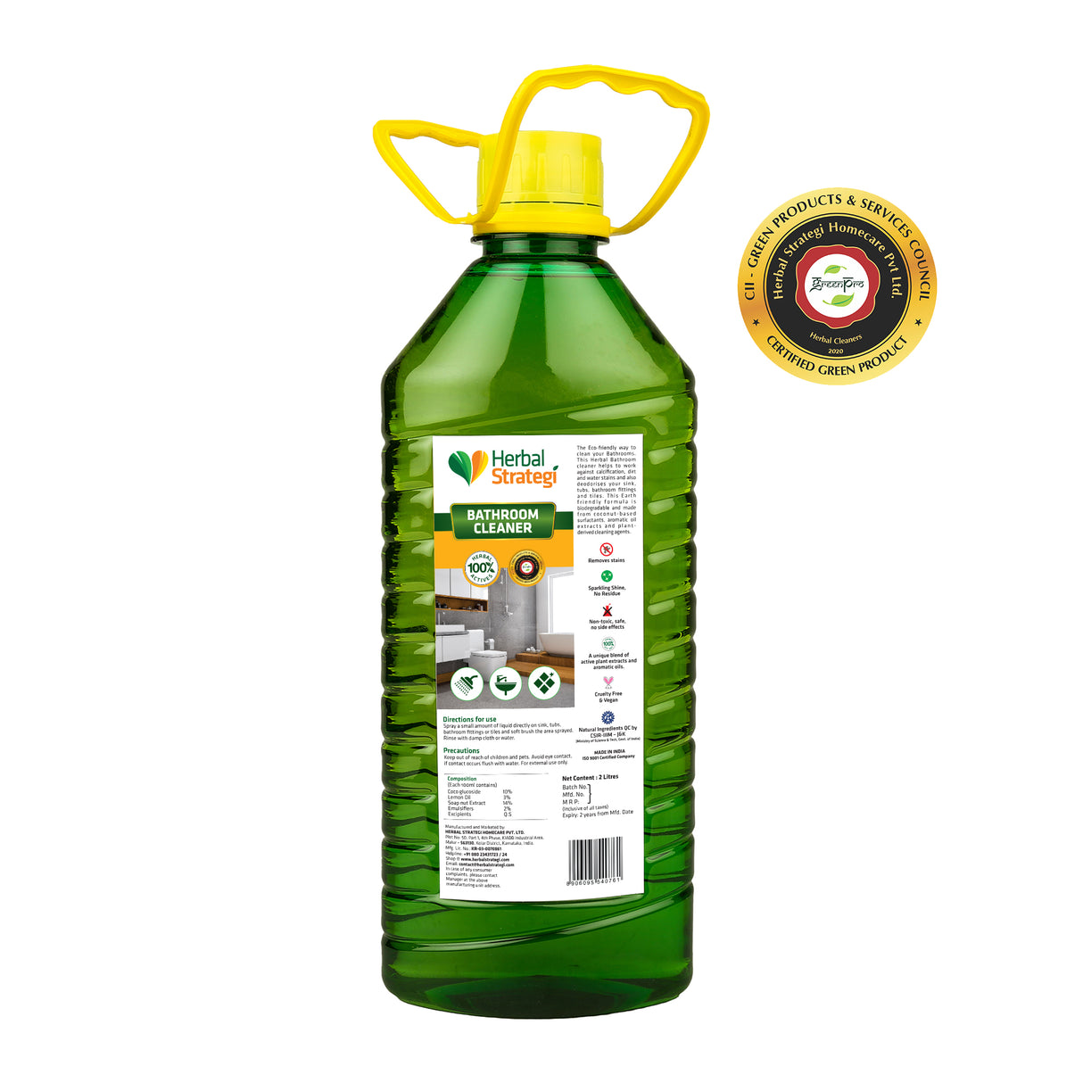 Herbal Bathroom Cleaner | Product Size: 500 ml, 2 ltrs, 5 ltrs