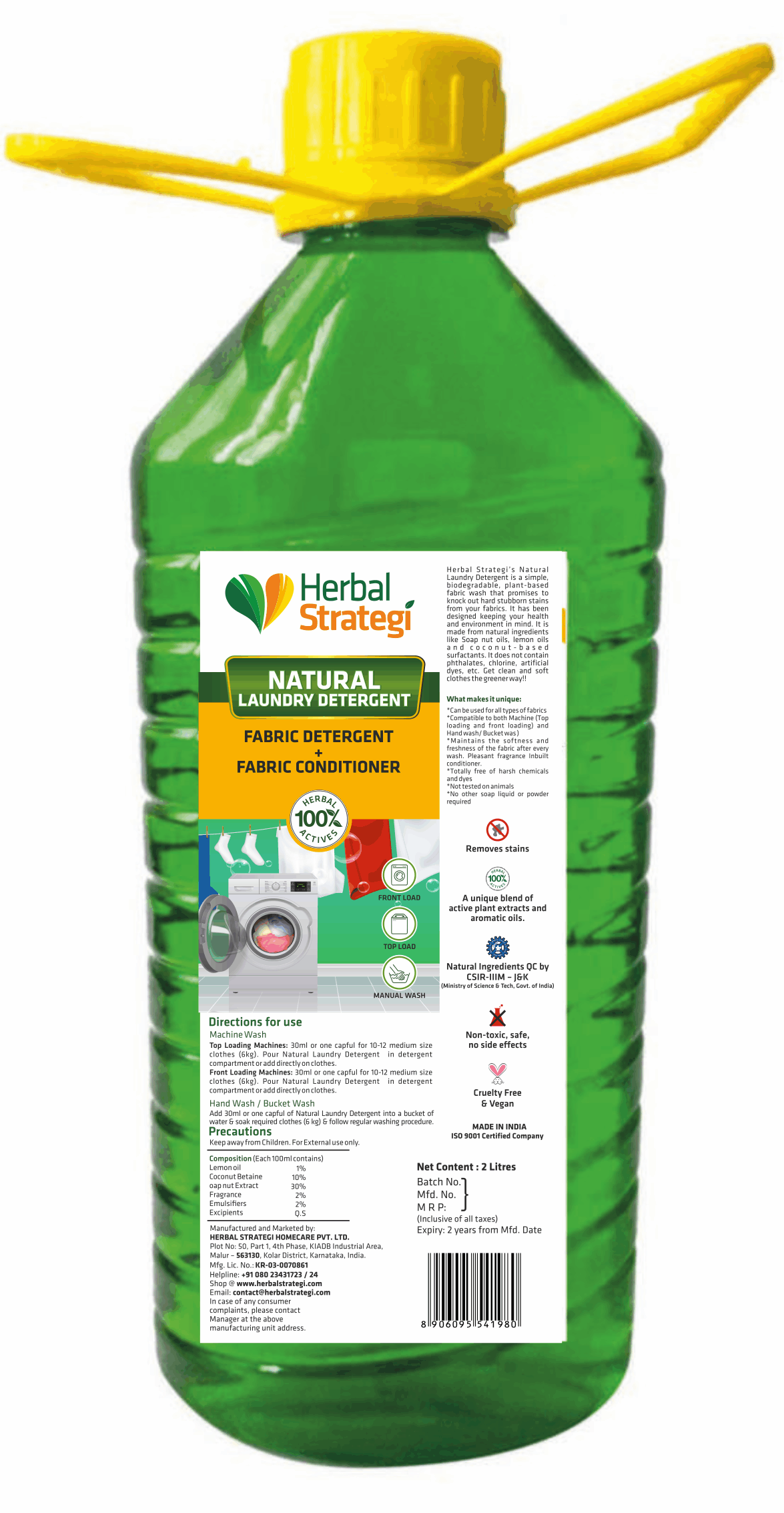 Natural Liquid Detergent | Intense Clean Fabric Liquid Detergent