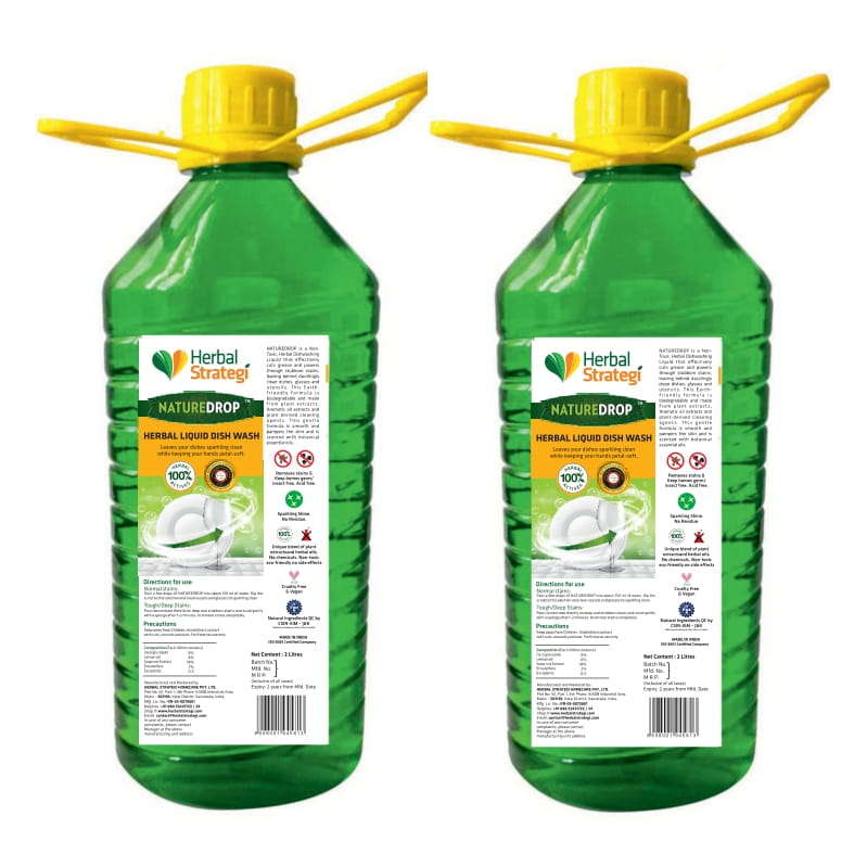 Herbal Dishwashing Liquid (Pack of 2 x 2 Litre )
