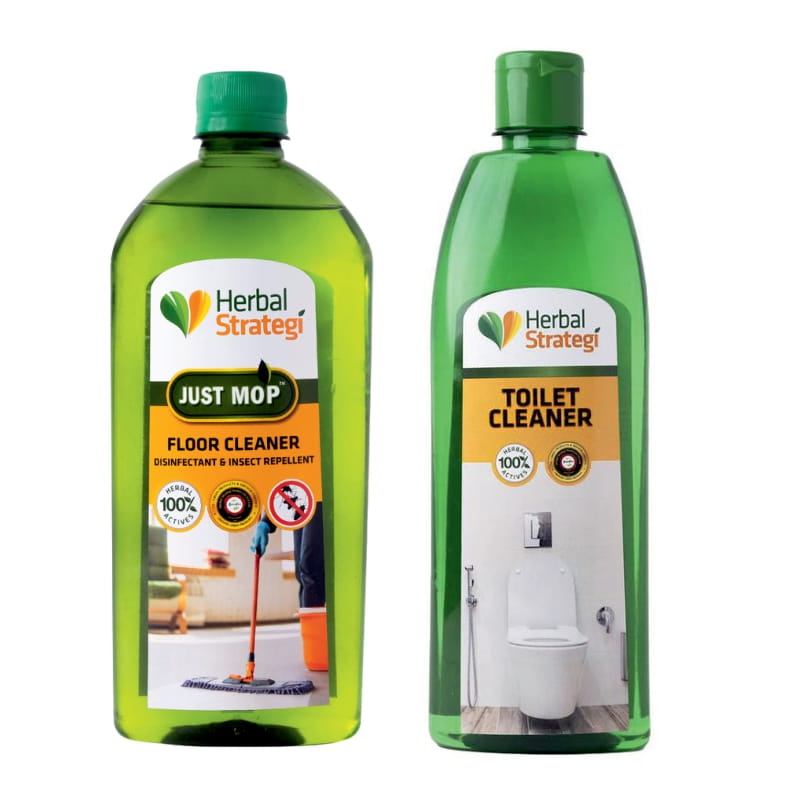 Herbal  Floor Cleaner & Toilet Cleaner (Pack of 500 ml x 2)