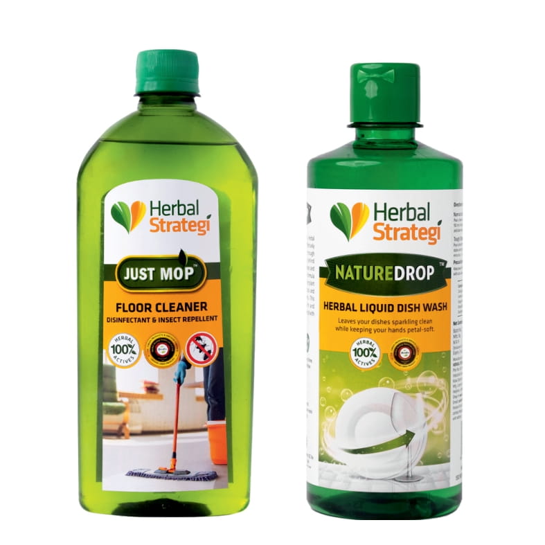 Herbal Floor Cleaner & Dishwashing Liquid (Pack of 500 ml x 2)