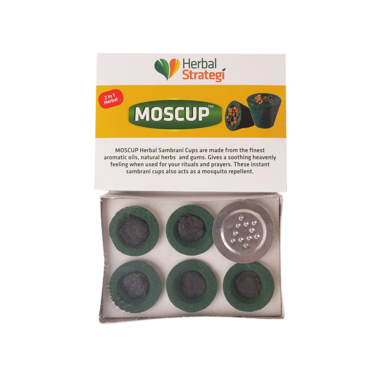 MOSCUP - Herbal Sambrani Cups | Pack of 6 Cups