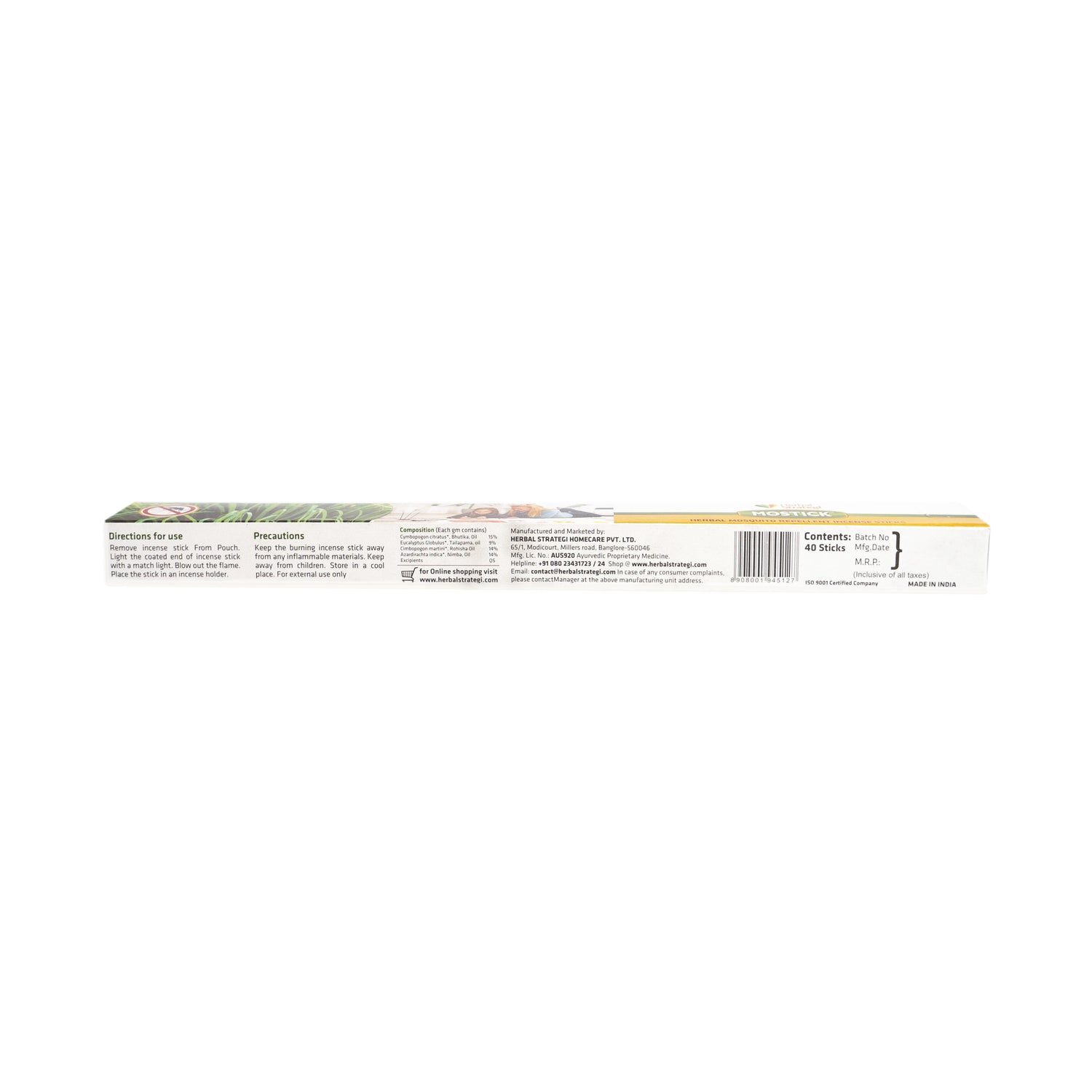 Herbal Mosquito Repellent Agarbatti/Incense Sticks | Product Size: 40 Sticks, 120 Sticks