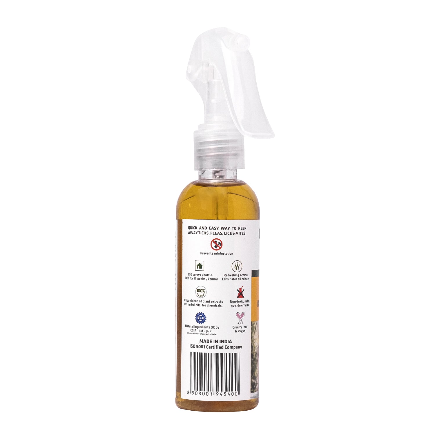 Herbal Ticks, Fleas, Lice, and Mites Spray for Kennel | Product Size: 100 ml, 500 ml
