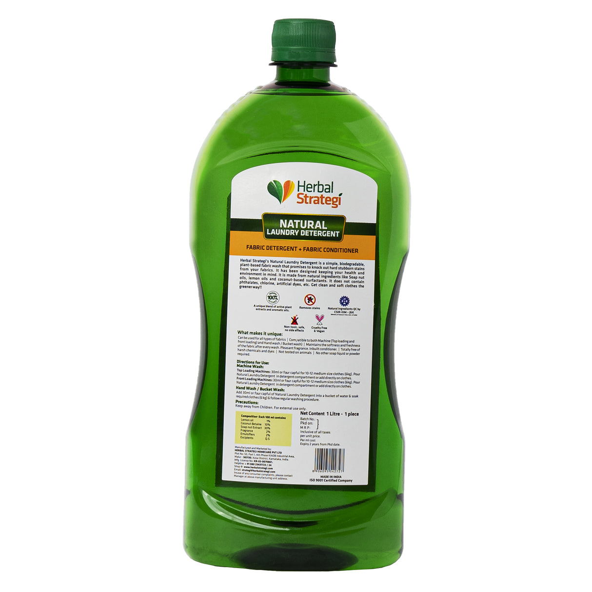 Natural Liquid Detergent | Intense Clean Fabric Liquid Detergent