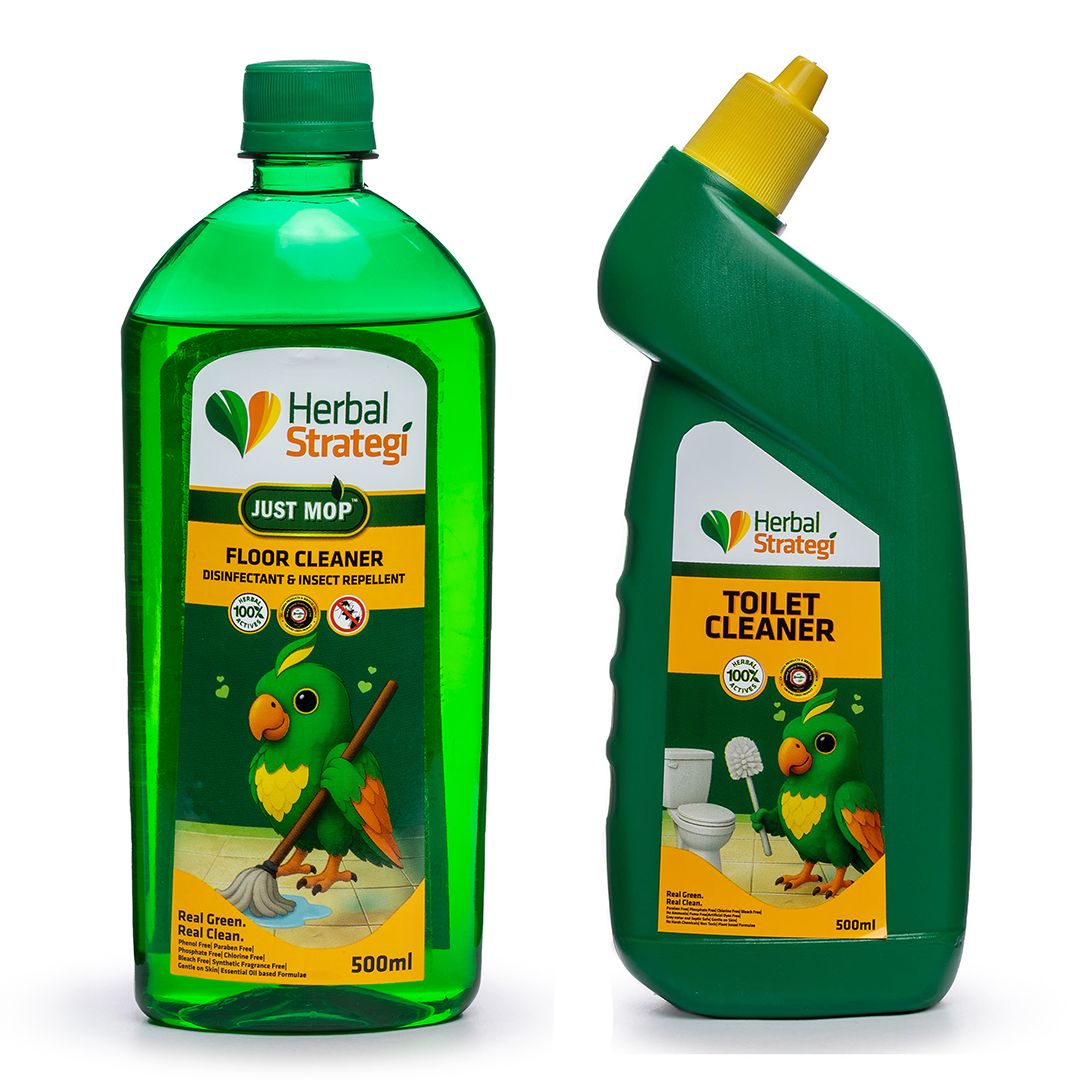 Herbal  Floor Cleaner & Toilet Cleaner (Pack of 500 ml x 2)