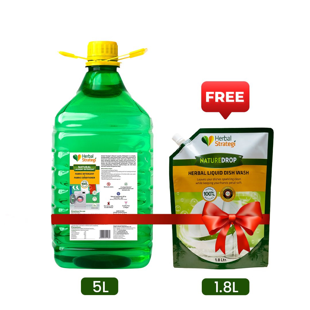 Buy Laundry Detergent 5L &  Get Dishwashing Liquid 1.8L (Worth ₹475 ) FREE