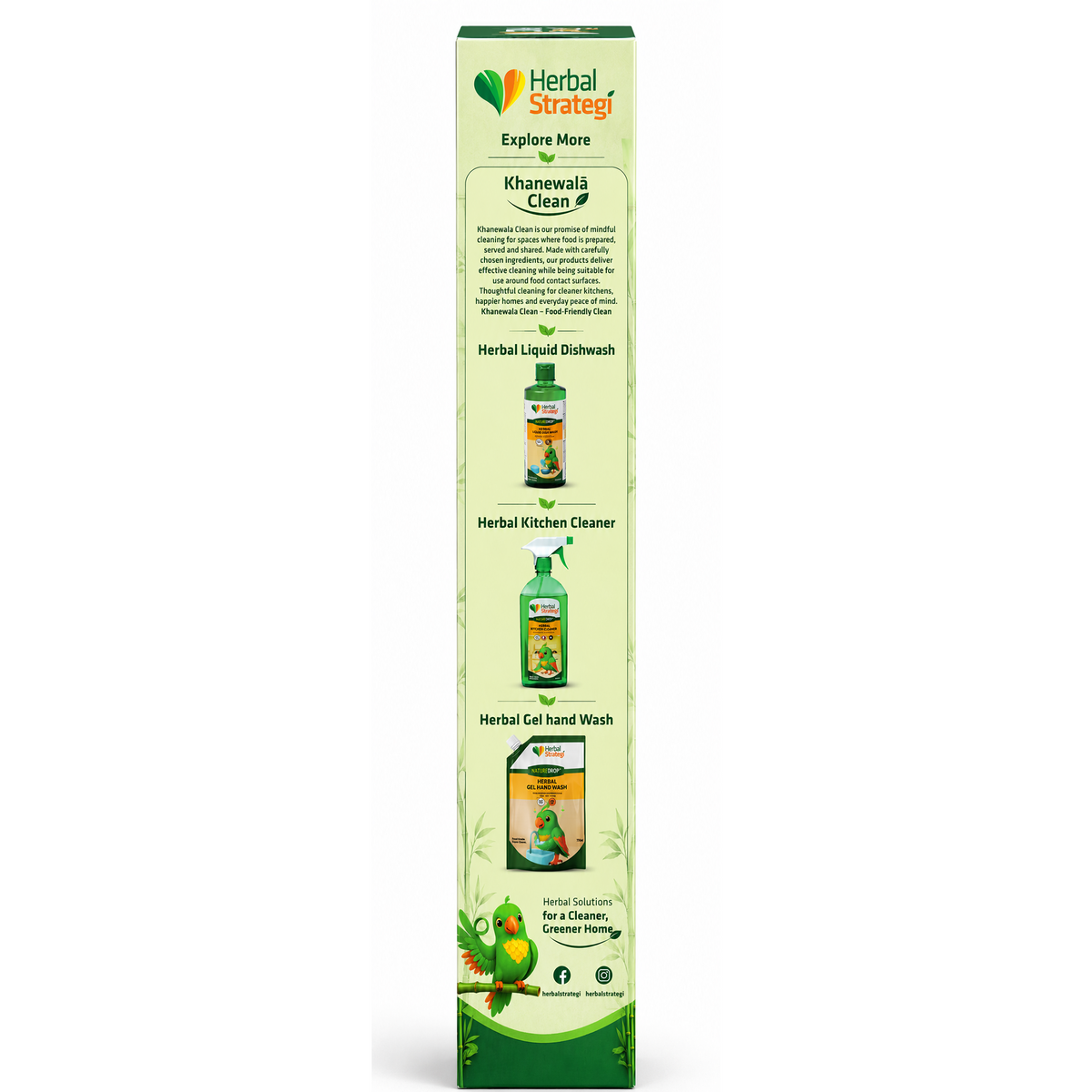 Herbal Strategi Bamboo Kitchen Towels | 120 GSM | Reusable & Washable | 18 Sheets