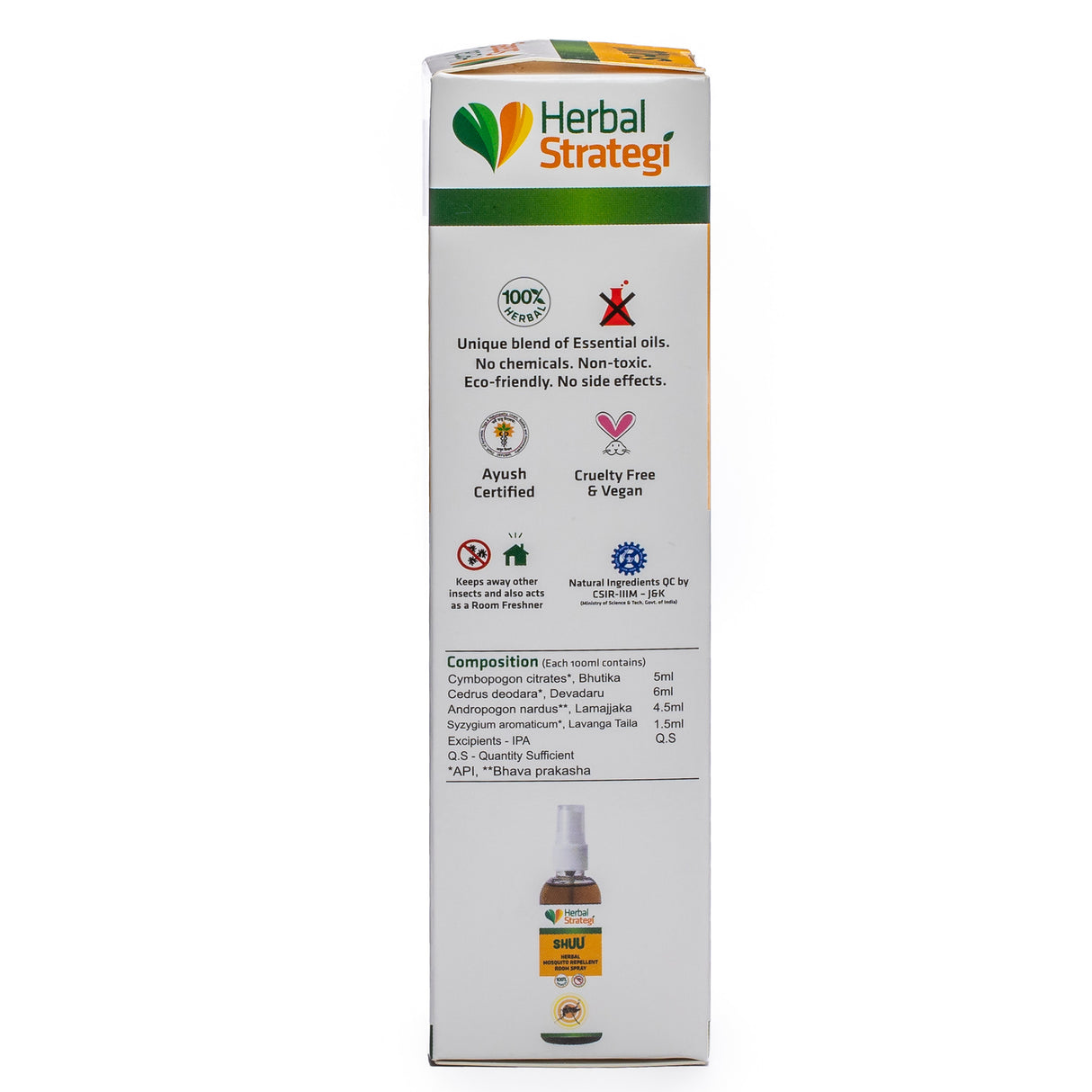 SHUU Herbal Mosquito Repellent Room Spray (Pack of 2  X 100ml)