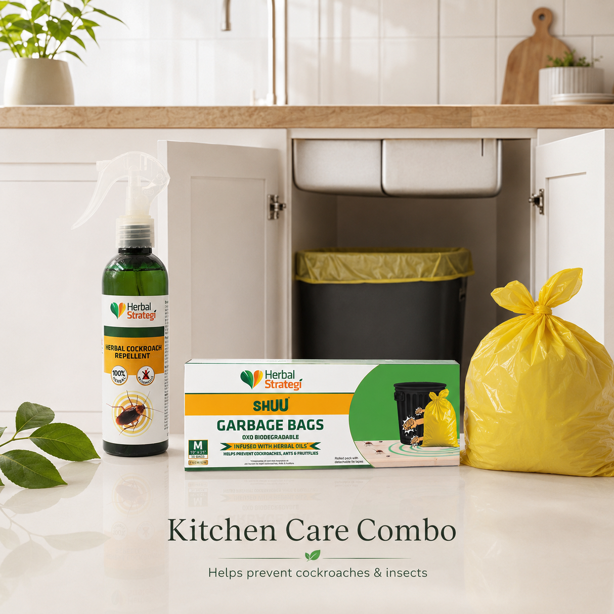 Buy Herbal Cockroach Repellent 200ml Get SHUU Garbage Bag FREE