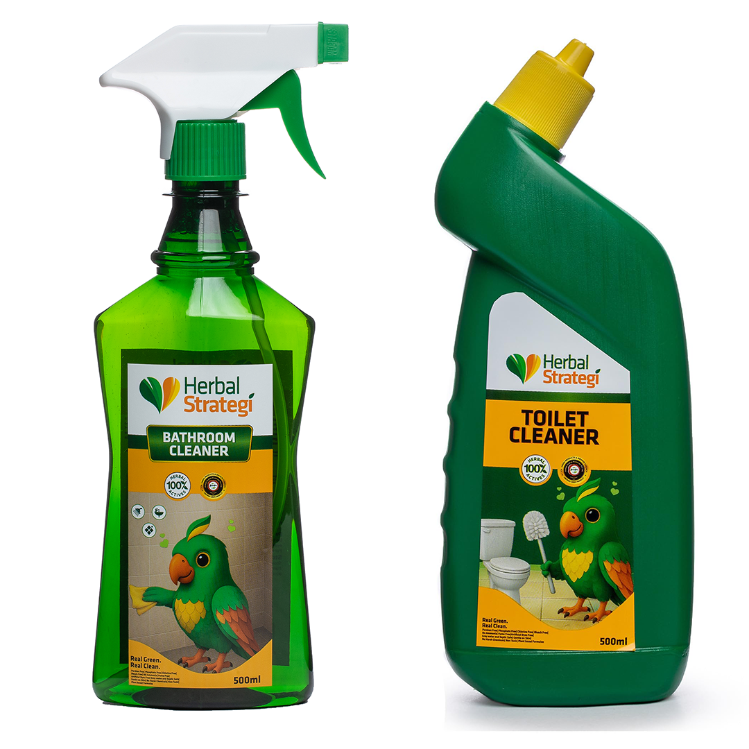 Herbal Bathroom Cleaner & Toilet Cleaner (Pack of 500 ml x 2)