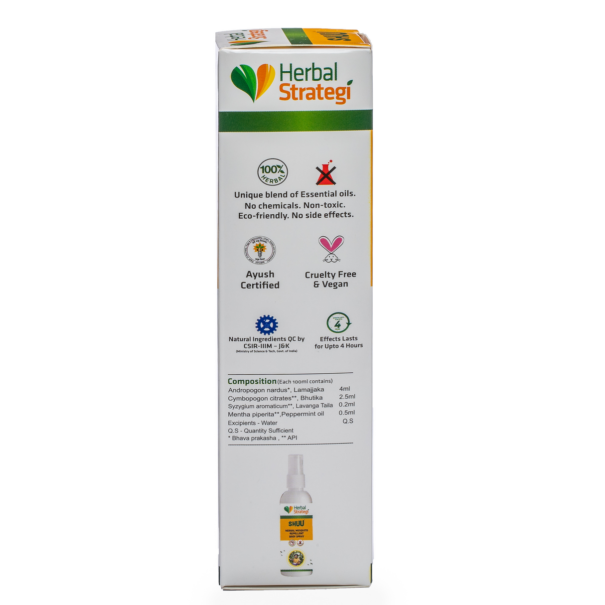 Herbal Mosquito Repellent Body Spray | Product Size: 100 ml, 500 ml, 5 ltrs