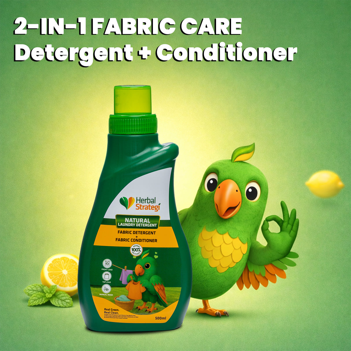 Natural Liquid Detergent | Plant-based Fabric Liquid Detergent