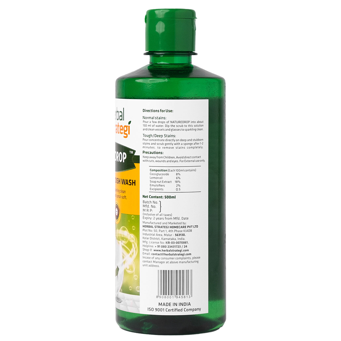 Herbal Dishwashing Liquid | Product Size: 500 ml, 1 ltrs, 1.8 ltrs, 2 ltrs, 5 ltrs