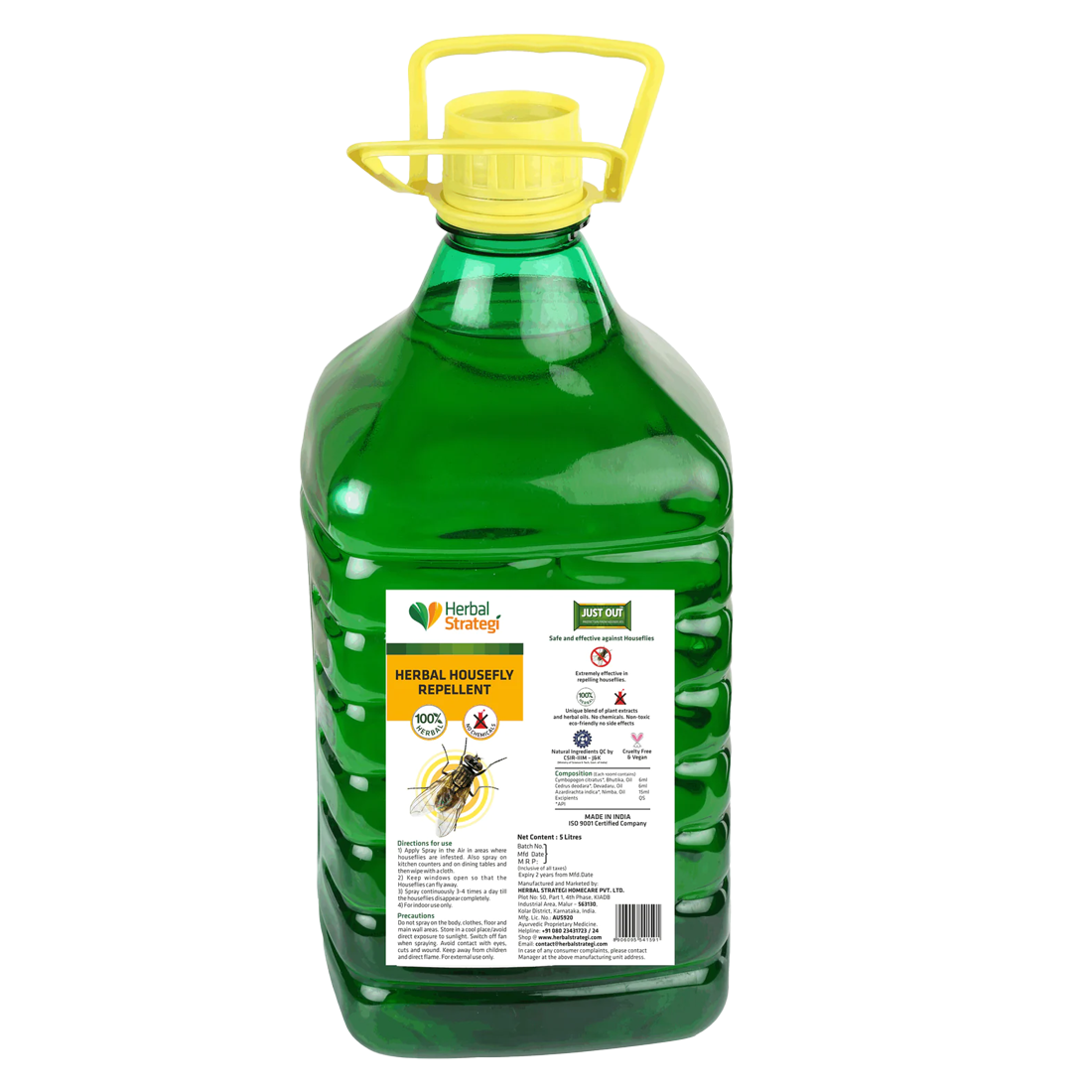 Herbal Fly Repellent | Product Size: 100 ml, 500 ml, 5 ltrs