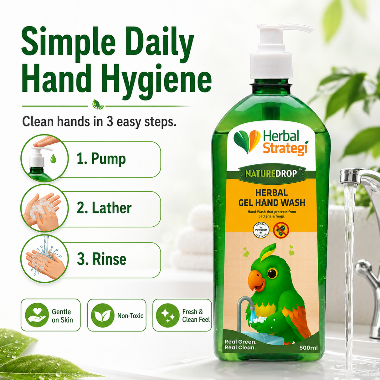 NatureDrop Gel Hand Wash – Khanewala Clean | Powered by Herbal Actives