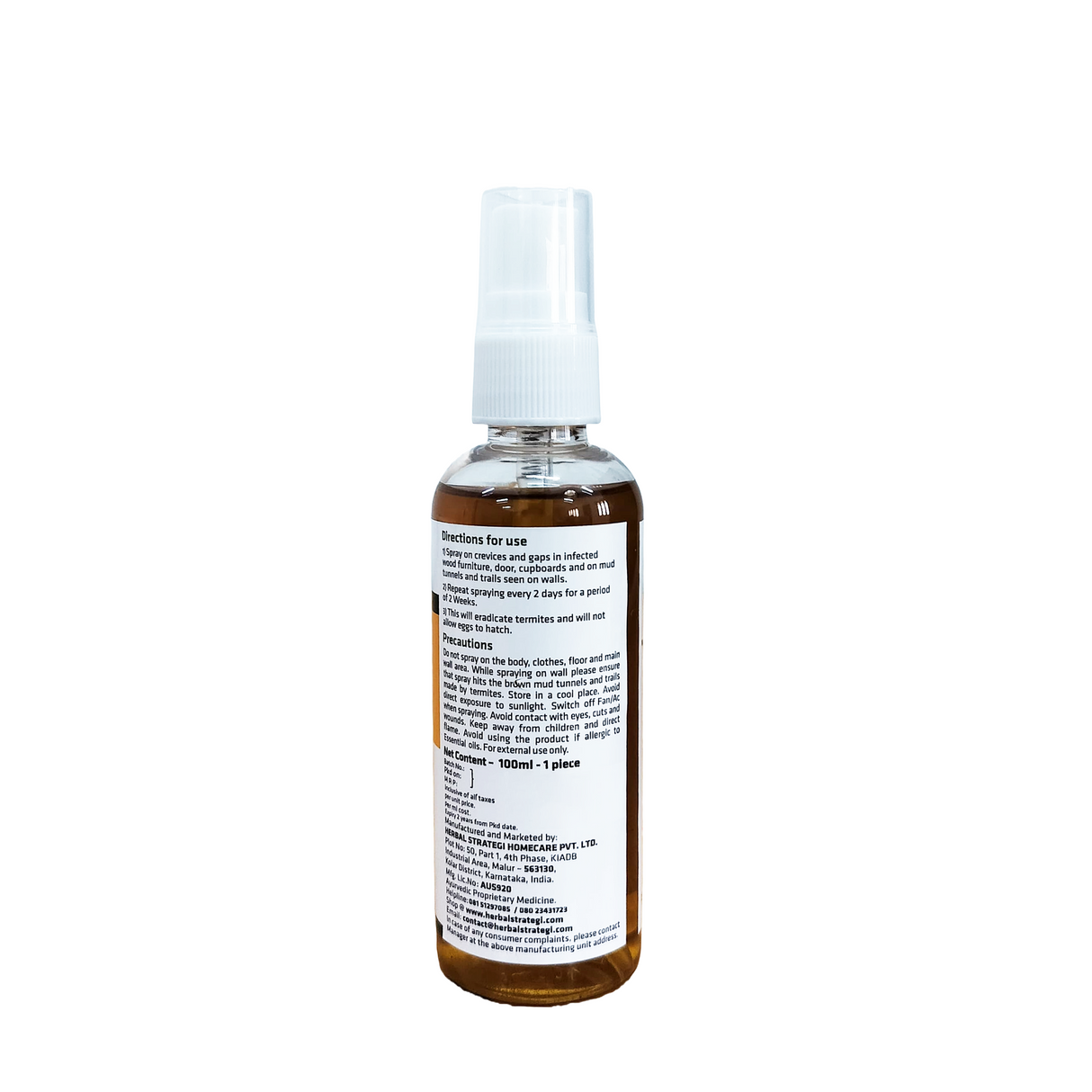 Herbal Termite Repellent Spray | 100 ml, 200 ml, 500 ml, 5 ltrs