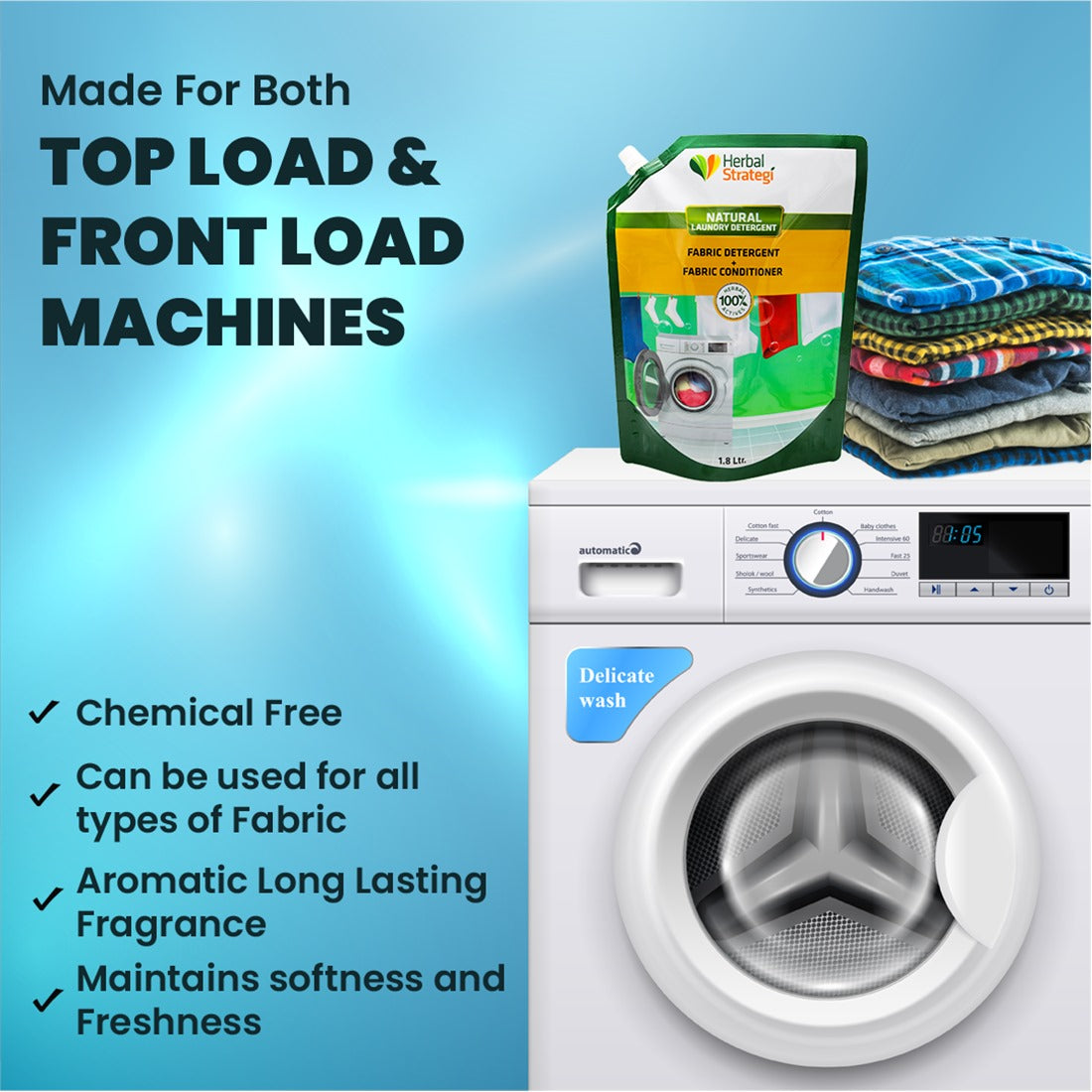 Natural Liquid Detergent | Intense Clean Fabric Liquid Detergent