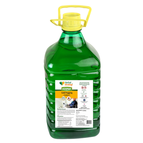 Herbal Indoor Cold Fogging Solution For Mosquito | Product Size: 1 ltrs, 5 ltrs, 1 ltr+machine