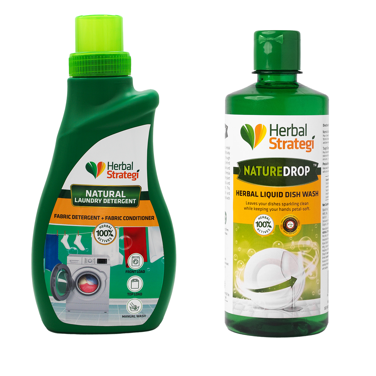 Herbal Fabric wash & Dishwashing liquid (pack of 500ml x 2 )