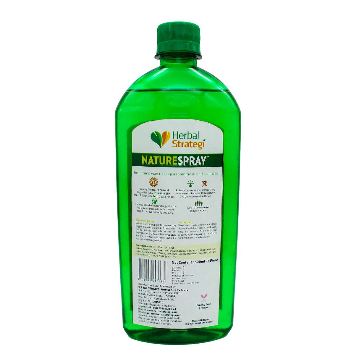 Lemon Herbal Room Disinfectant & Freshener | Product Size: 250 ml, 500 ml, 5 ltrs